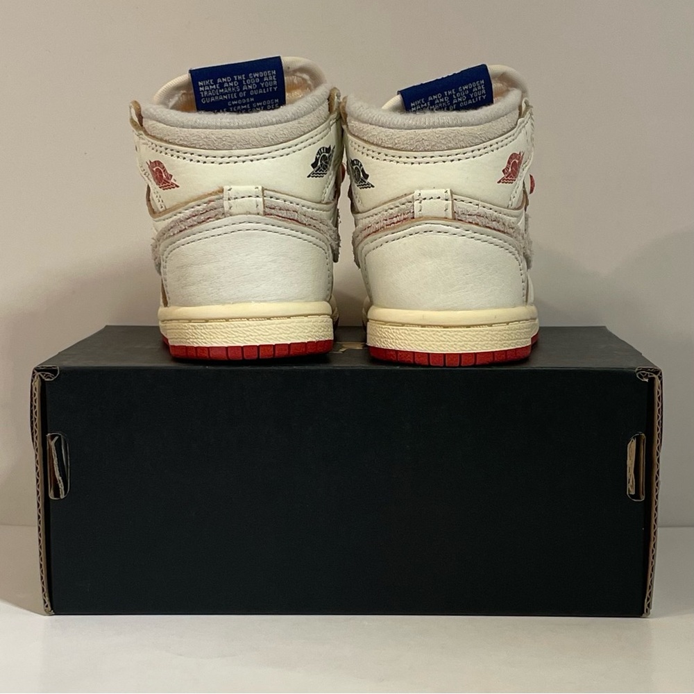 [BRAND NEW] AIR JORDAN 1 RETRO HIGH OG RARE AIR SAIL CINNABAR TODDLER SIZE 4C - Picture 11 of 15